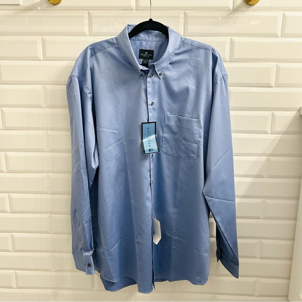 Reaction Kenneth Cole Men’s XL Button-Down Dress Shirt NWT - Picture 1 of 6